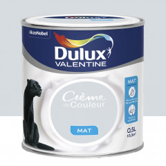 Peinture acrylique mat DULUX VALENTINE Crème de couleur Voile de brume - 0,5L