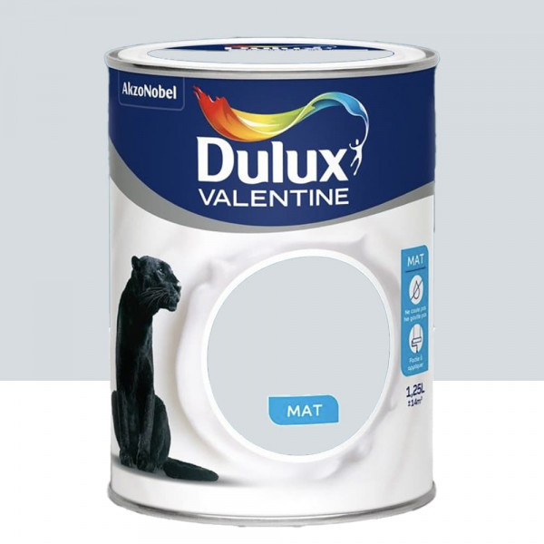 Peinture acrylique mat DULUX VALENTINE Crème de couleur Voile de brume - 1,25L