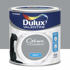 Peinture acrylique mat DULUX VALENTINE Crème de couleur Gris sage - 0,5L