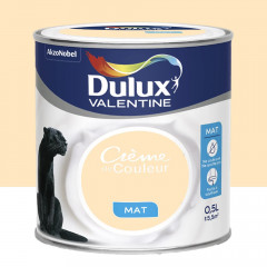 Peinture acrylique mat DULUX VALENTINE Crème de couleur Coquille d'oeuf - 0,5L