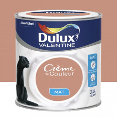 Peinture acrylique mat DULUX VALENTINE Crème de couleur Cuivre rose - 0,5L