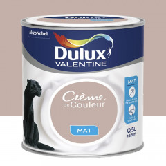 Peinture acrylique mat DULUX VALENTINE Crème de couleur Marron glacé - 0,5L