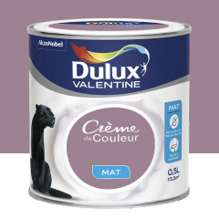 Peinture acrylique mat DULUX VALENTINE Crème de couleur Figue - 0,5L