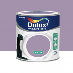 Peinture acrylique satin DULUX VALENTINE Crème de couleur Glycine - 0,5L