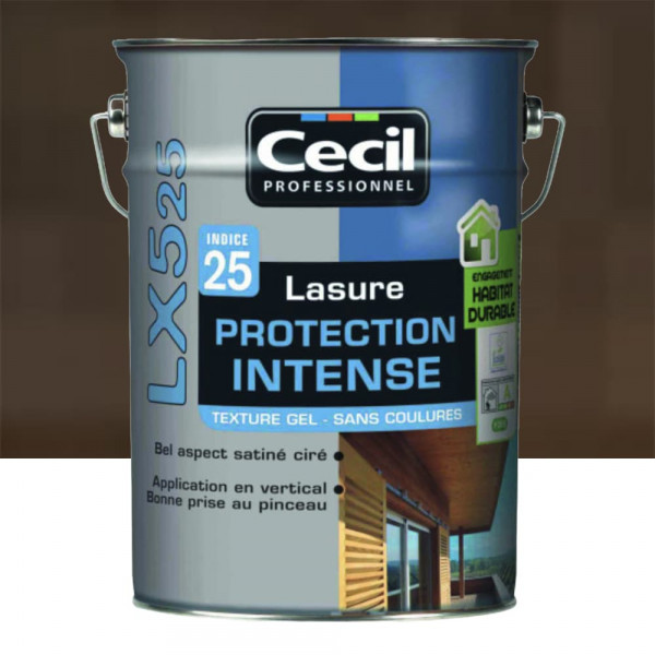 Lasure LX525 Protection Intense CECIL Bois torréfié - 5L