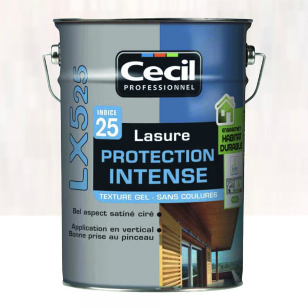Lasure LX525 Protection Intense CECIL Bois blanchi - 5L