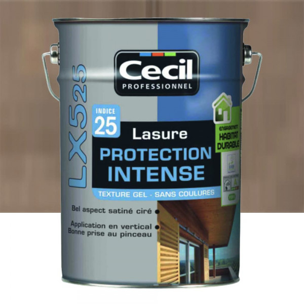 Lasure LX525 Protection Intense CECIL Bois grisé - 5L