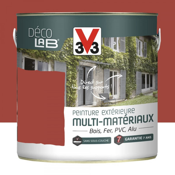 Peinture Extérieure Multi-Matériaux V33 Déco LAB Coccinelle Satin - 2L