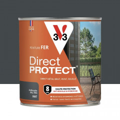 Peinture Glycéro Fer 8ans V33 Direct Protect Haute Protection Anthracite mat - 0,5L