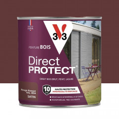 Peinture Acrylique Bois 10ans V33 Direct Protect Haute Protection Rouge Basque - 0,5L