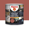 Peinture de finition pour boiseries intérieur-extérieur ALPINA Alkyde Emulsion Satin Rouge brique - 0,5L