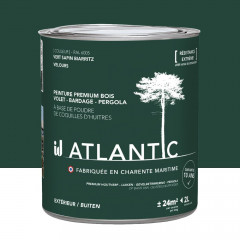 Peinture acrylique pour boiseries extérieures ID Atlantic Vert sapin Biarritz Velours - 2L