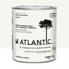 Peinture acrylique pour boiseries extérieures ID Atlantic Blanc chaud Royan Velours - 2L