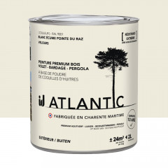 Peinture acrylique pour boiseries extérieures ID Atlantic Blanc écume Pointe du Raz Velours - 2L