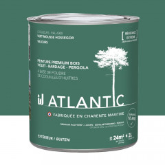 Peinture acrylique pour boiseries extérieures ID Atlantic Vert mousse Hossegor Velours - 2L
