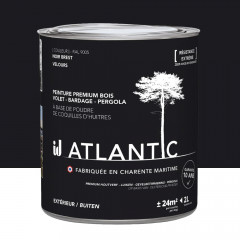 Peinture acrylique pour boiseries extérieures ID Atlantic Noir Brest Velours - 2L