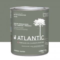 Peinture acrylique pour boiseries extérieures ID Atlantic Gris vert Noiremoutier Velours - 2L