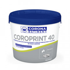 Impression isolante multisupports Coroprint 40 CORONA Bâtiments Blanc mat