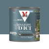 Peinture Acrylique pour Bois Extérieurs 10 ans V33 Couleurs d'ICI Velours Bleu feutré - 0,5L