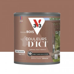 Peinture Acrylique pour Bois Extérieurs 10 ans V33 Couleurs d'ICI Velours Terre cuite - 0,5L