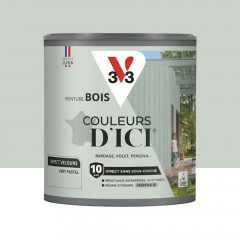Peinture Acrylique pour Bois Extérieurs 10 ans V33 Couleurs d'ICI Velours Vert pastel - 0,5L