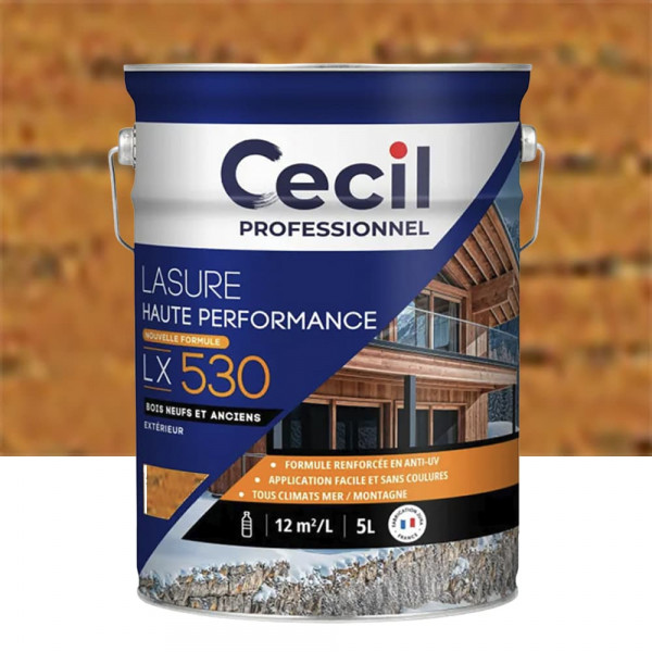 Lasure Haute Performance pour bois neufs & anciens CECIL LX30 Chêne - 5L