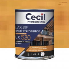 Lasure Haute Performance pour bois neufs & anciens CECIL LX530 Chêne doré - 1L