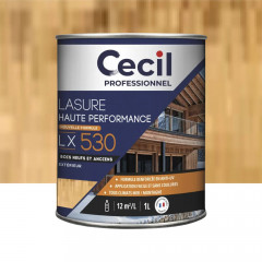 Lasure Haute Performance pour bois neufs & anciens CECIL LX530 Chêne clair - 1L