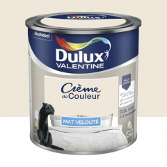 Peinture multi-supports Dulux Valentine Crème de Couleur Mat velouté Lin blanc