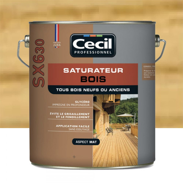Saturateur Bois CECIL SX630 Naturel - 5L
