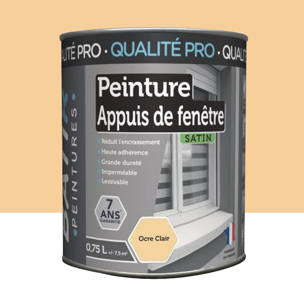 Peinture Appuis de fenêtres BÂTIR Ocre clair - 0,75L