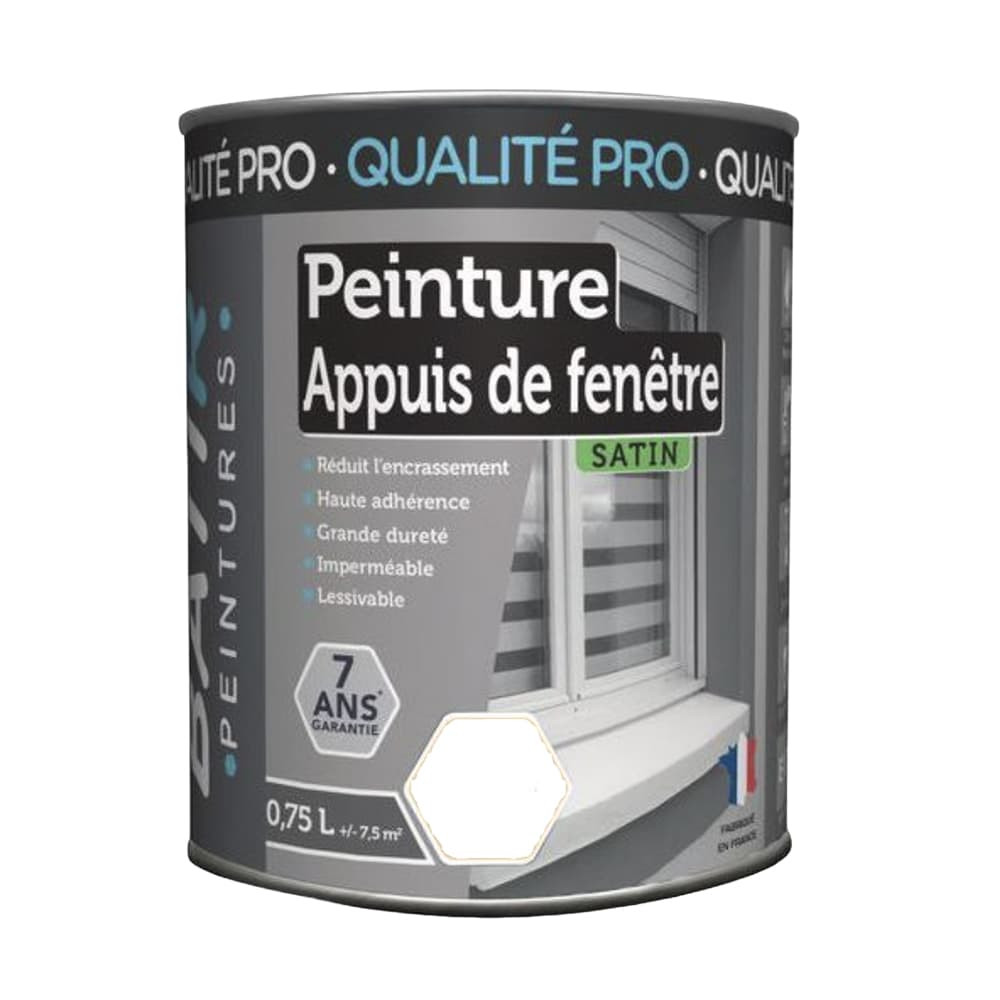 Peinture Appuis de fenêtres BÂTIR Blanc - 0,75L