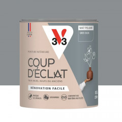 Peinture murs & plafonds V33 Coup d'éclat Gris silex - 0,5L