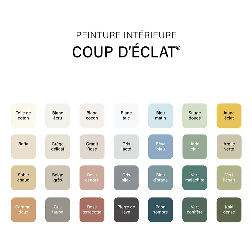 Peinture murs & plafonds V33 Coup d'éclat Bleu matin - nuancier