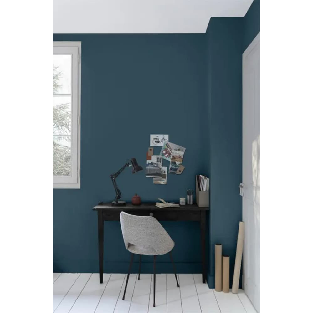 Peinture murs & plafonds V33 Coup d'éclat Paon sombre - ambiance