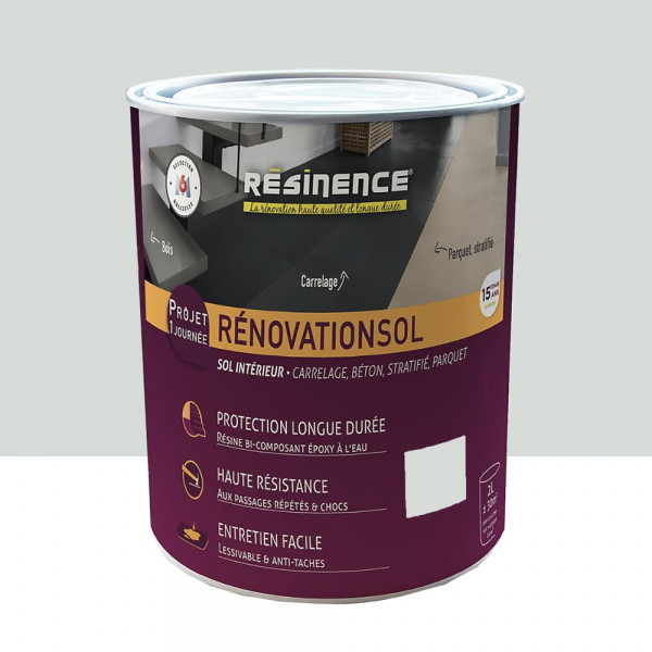 Résine colorée RÉSINENCE RénovationSol Gris clair - 2L