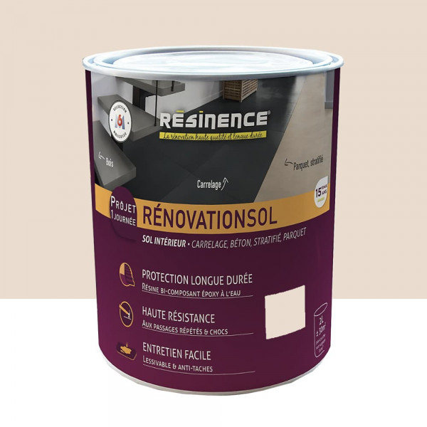 Résine colorée RÉSINENCE RénovationSol Doux lin - 2L