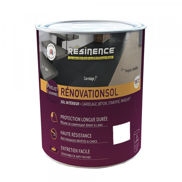 Résine colorée RÉSINENCE RénovationSol Blanc - 2L