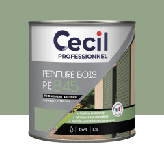 Peinture Bois Acrylique Cécil Professionnel PEB45 Vert olivier mat - 0,5L