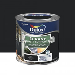 Peinture DULUX VALENTINE Ecran+ Multi-supports Noir - 0,25L
