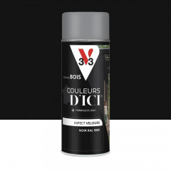Aérosol Peinture pour Bois Extérieurs V33 Couleurs d'ICI Velours Noir - 400ml