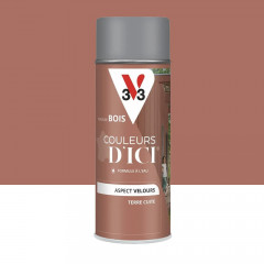 Aérosol Peinture pour Bois Extérieurs V33 Couleurs d'ICI Velours Terre cuite - 400ml