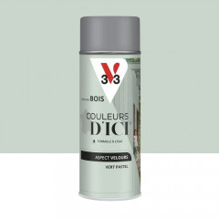 Aérosol Peinture pour Bois Extérieurs V33 Couleurs d'ICI Velours Vert pastel - 400ml