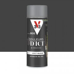 Aérosol Peinture pour Bois Extérieurs V33 Couleurs d'ICI Velours Anthracite - 400ml
