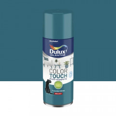 Bombe aérosol de peinture DULUX VALENTINE Color Touch Turquoise intense brillant - 400ml