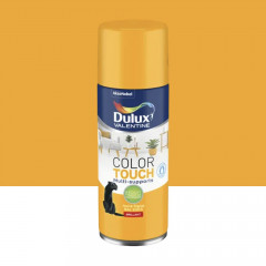 Bombe aérosol de peinture DULUX VALENTINE Color Touch Jaune signal brillant - 400ml