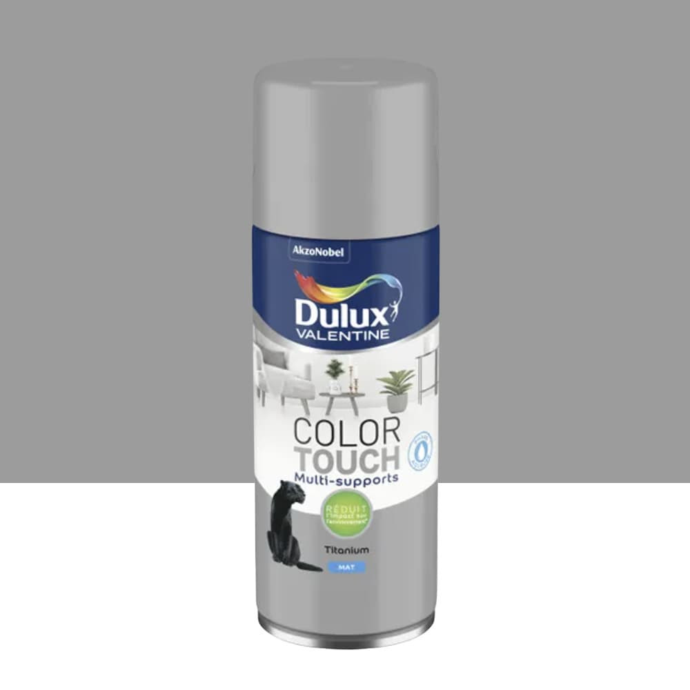 Bombe aérosol de peinture DULUX VALENTINE Color Touch Titanium mat - 400ml