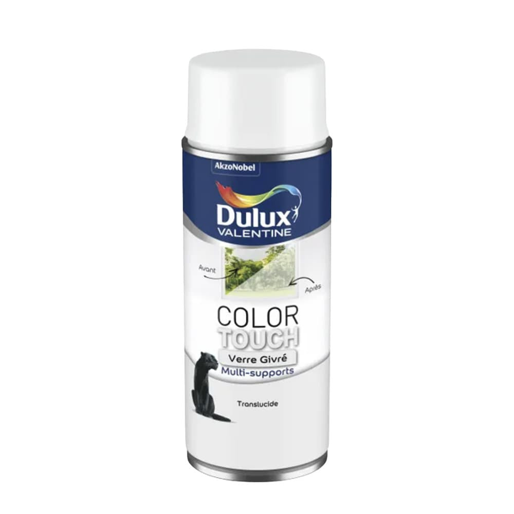 Bombe aérosol de peinture DULUX VALENTINE Color Touch Verre givré - 400ml