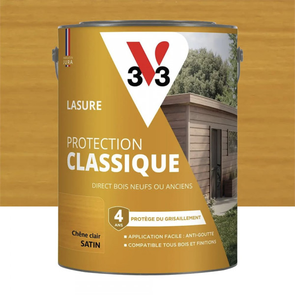 Lasure Protection Classique V33 4 ans Chêne clair - 5L