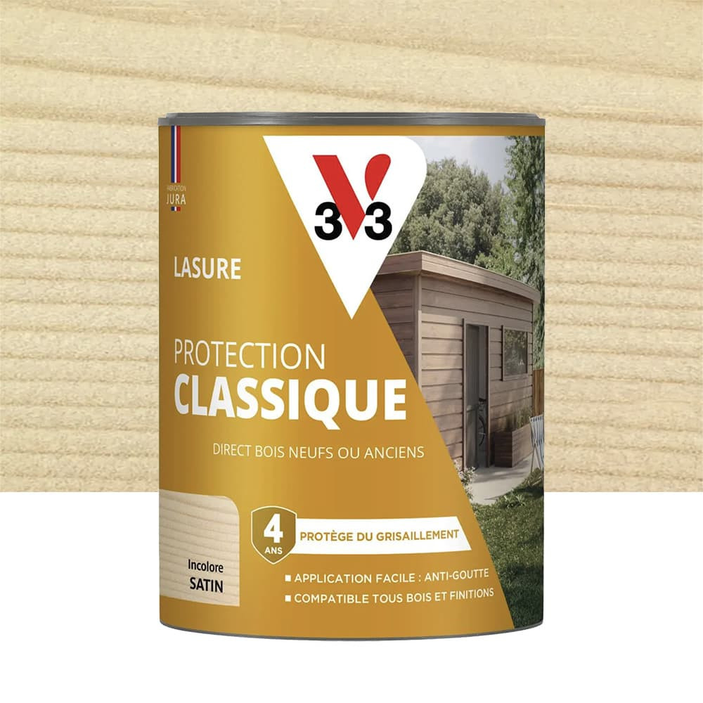 Lasure Protection Classique V33 4 ans Incolore - 0,75L